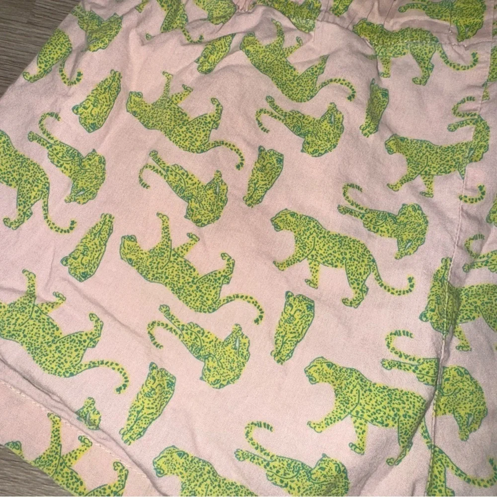 Old Navy Pink & Green Cheetah Pajama Shorts